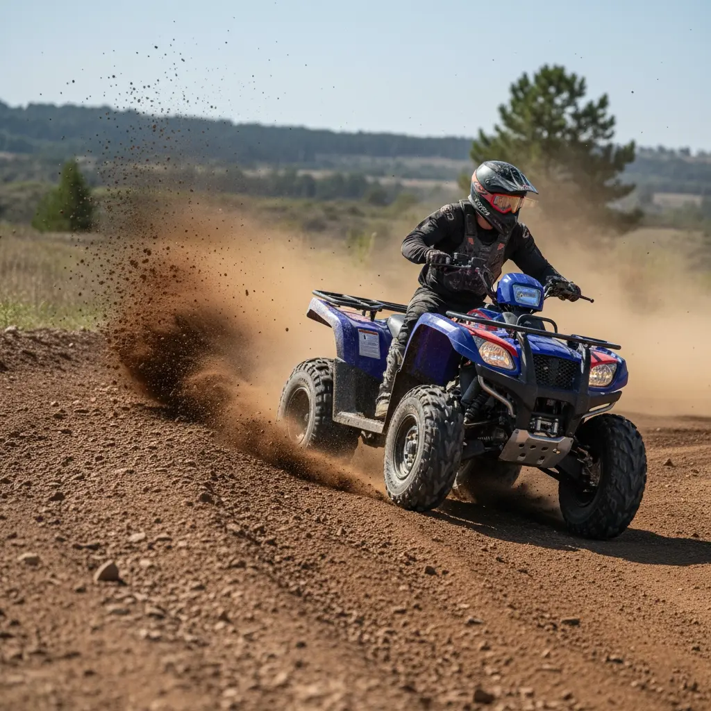 Arazi üzerinde duran bir ATV